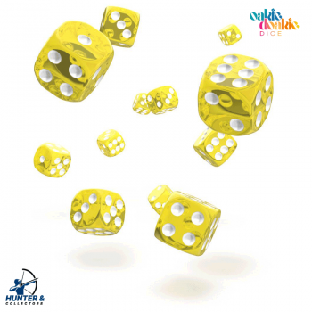 Oakie Doakie Dice W6 Würfel 12 mm Translucent - Gelb 36 Stück